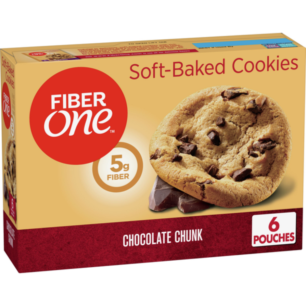 Fiber One Soft-Baked Cookies, Chocolate Chunk, 6.6 oz