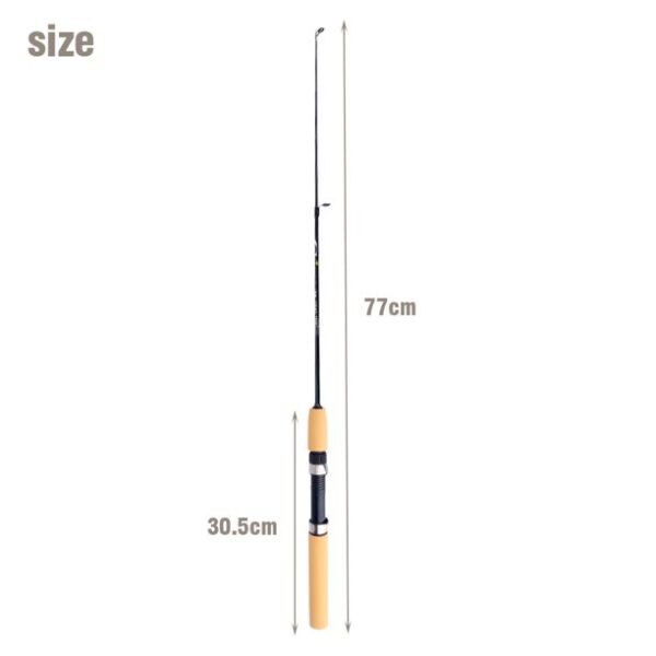 Useful Anti-Slip Winter Fishing Pole With Telescopic Design High Quality Spinning Casting Hard Rods Lures Durable Portable Fishing Tackle for Outdoor Fishing Kids Adults