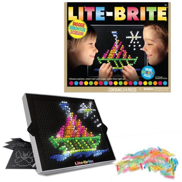 Lite Brite Ultimate Classic With 6 Templates And 200 Colored Pegs