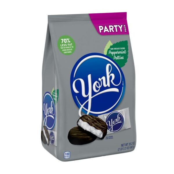 YORK, Dark Chocolate Peppermint Patties Candy, Halloween, 35.2 oz, Bulk Party Bag