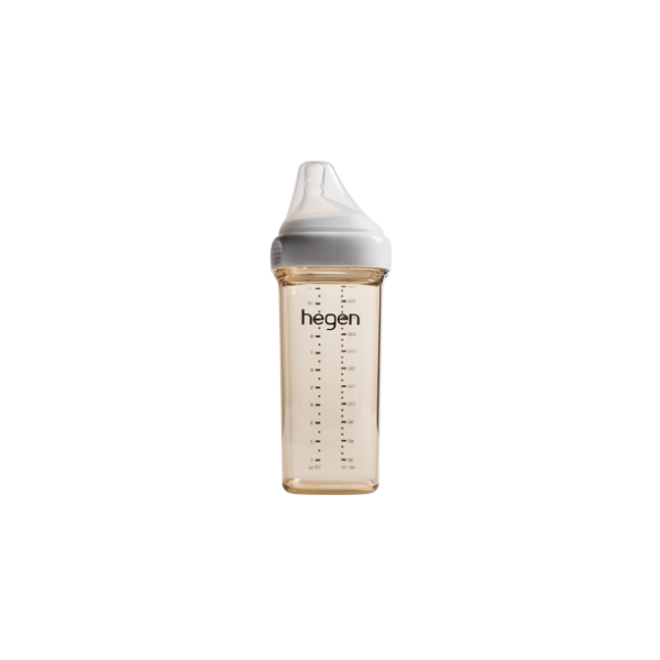 Hegen Baby Bottles- Anti Colic Baby Bottles Wide Neck- Breastfeeding System 8 oz with Medium Flow Teats