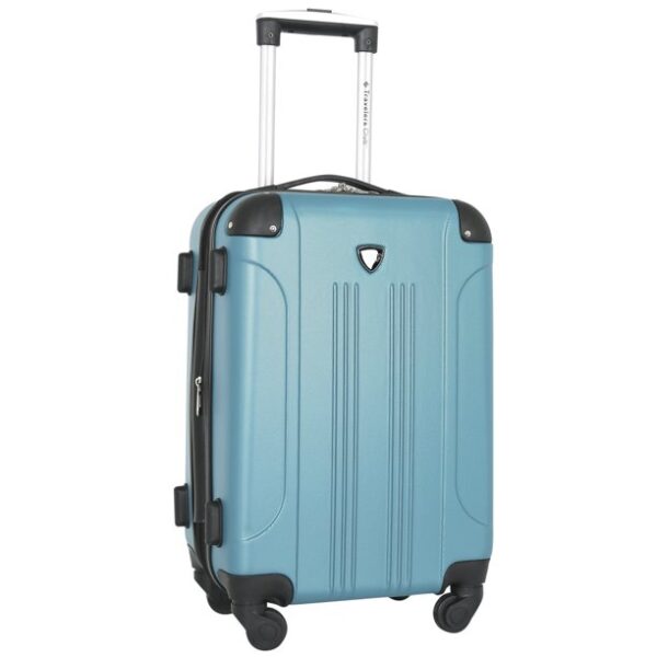 Travelers Club Chicago 20″ Hardside Expandable Rolling Carry-on Luggage, Teal