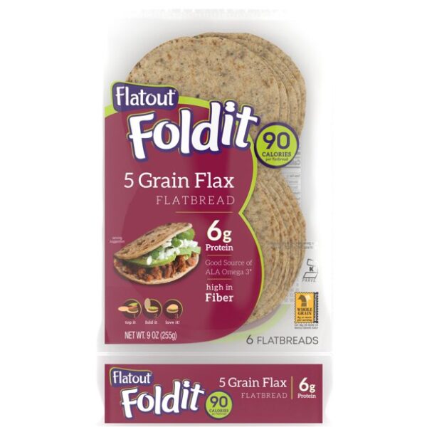 Flatout Foldit Flatbread 5 Grain Flax